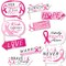 Big Dot of Happiness Pink Ribbon - Breast Cancer Awareness Photo Booth Props Kit - 10 Piece